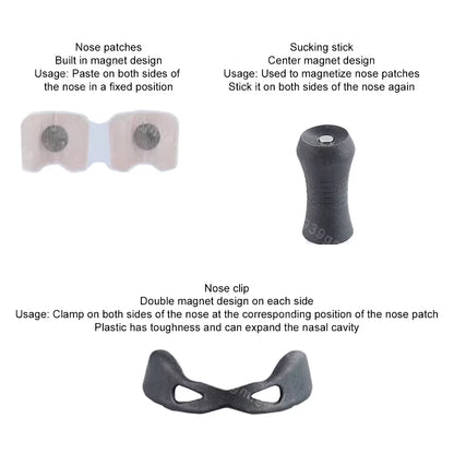 Sport Nasal Dilator Nasal Breathing Dilators Boost Oxygen Intake,Breathing Refill Nose Clip Magnetic Nasal Strip Reduce Snoring